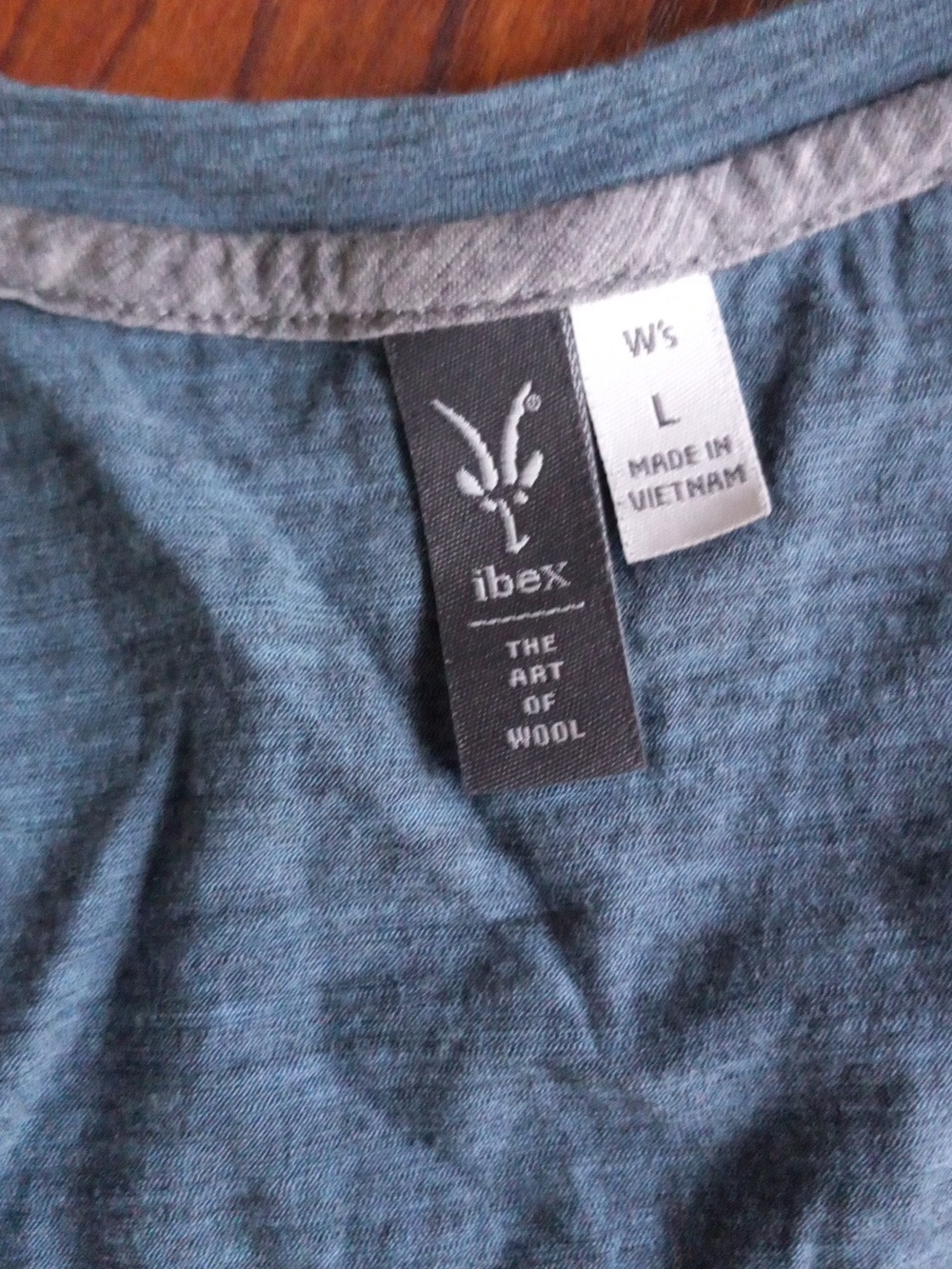 ibex Heathered Blue Short-Sleeve Crew Tee New Without Tag - Picture 2 of 5